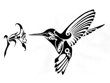 Tribal Hummingbird Pic Tattoo
